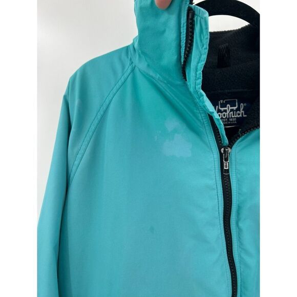 WOOLRICH Mens Teal Blue Vintage Retro Full Zip Fleece Lined Outdoor Jacket Large - Picture 6 of 7